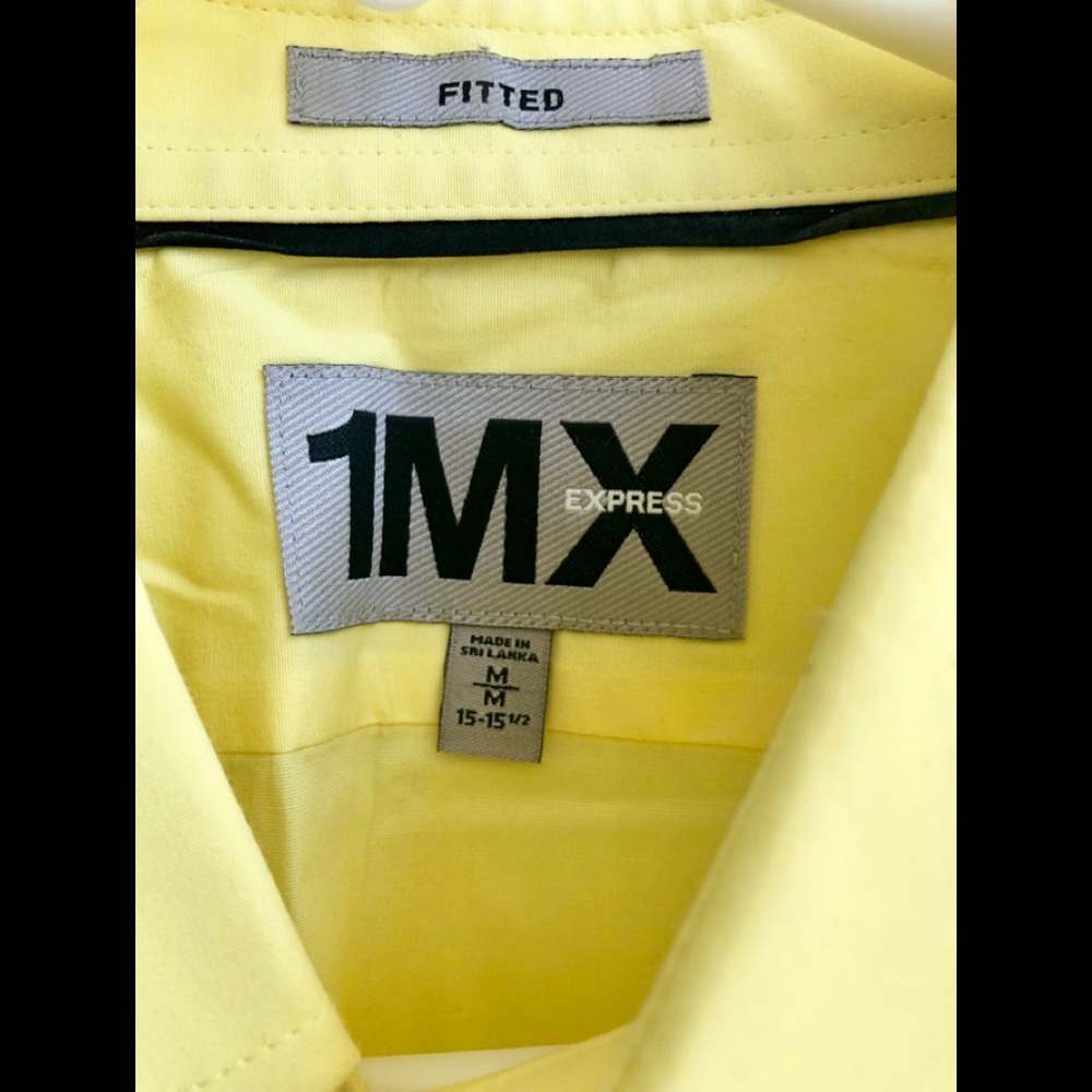 Express Men Fitted Button Down Sz Med - image 2